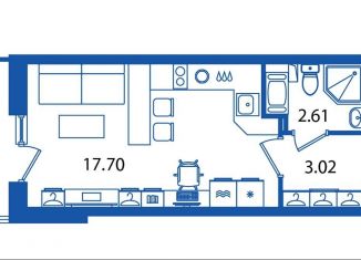 Квартира на продажу студия, 24.2 м2, Санкт-Петербург, проспект Авиаконструкторов, 63, ЖК Полис Приморский