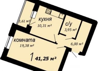 Продается 1-комнатная квартира, 41.3 м2, Муром, 3-я Новослободская улица, 7