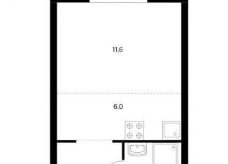 Квартира на продажу студия, 23.7 м2, Москва, ЖК Перовское 2