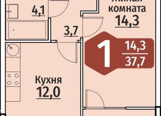 Продажа 1-ком. квартиры, 37.7 м2, Чебоксары, ЖК Олимп, улица Энергетиков, поз4