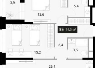 Продажа 3-комнатной квартиры, 74.3 м2, Владивосток, Фрунзенский район