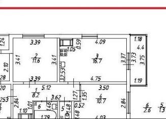 Двухкомнатная квартира на продажу, 53 м2, Санкт-Петербург, метро Парнас, набережная реки Каменки, 23