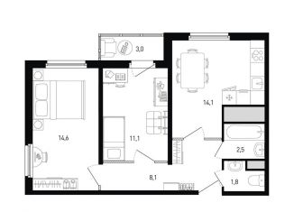 Продаю 2-ком. квартиру, 53.7 м2, Ростов-на-Дону, ЖК Левенцовка Парк