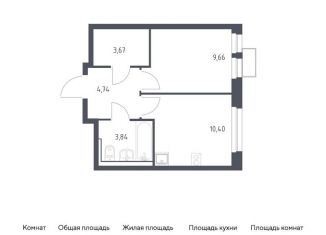 Продается 1-комнатная квартира, 32.3 м2, Московская область, жилой комплекс Квартал Ивакино, к2