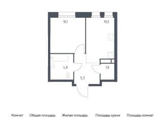 Продажа 1-ком. квартиры, 32 м2, Москва, жилой комплекс Квартал на воде, 3, станция Перерва