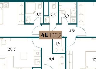 Продается четырехкомнатная квартира, 100.4 м2, Москва, метро Раменки, Винницкая улица, 8к3