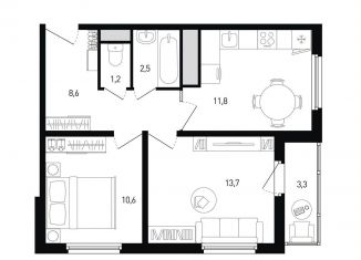 Продаю 2-ком. квартиру, 50.1 м2, Ростов-на-Дону, ЖК Левенцовка Парк