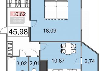 Продажа 1-комнатной квартиры, 46 м2, Рязанская область, Славянский проспект, 8