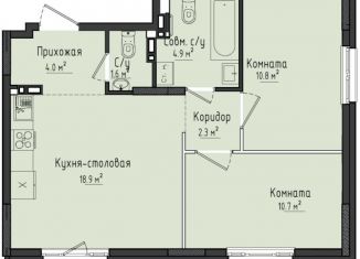 Продается 2-комнатная квартира, 53.2 м2, село Первомайский, жилой комплекс Город Оружейников, 20