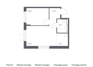 Однокомнатная квартира на продажу, 40.8 м2, Московская область