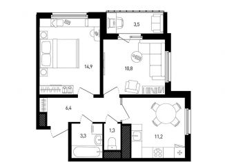 Продается двухкомнатная квартира, 49.7 м2, Ростов-на-Дону, ЖК Пятый Элемент