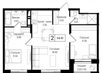 Продаю 2-комнатную квартиру, 64.1 м2, Москва, проезд Воскресенские Ворота, метро Охотный Ряд