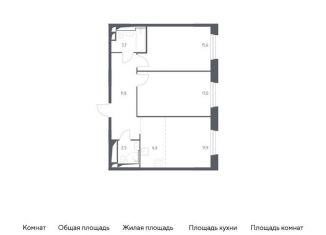 Продаю 2-комнатную квартиру, 69.1 м2, Московская область, жилой комплекс Заречье Парк, к3.2