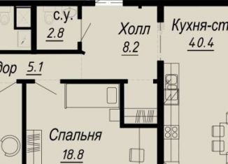 Двухкомнатная квартира на продажу, 109.8 м2, Санкт-Петербург, набережная реки Карповки, 27В