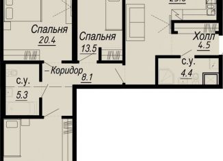 Продам трехкомнатную квартиру, 99.3 м2, Санкт-Петербург, набережная реки Карповки, 27В