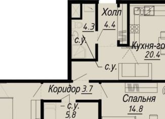 Продам двухкомнатную квартиру, 68 м2, Санкт-Петербург, набережная реки Карповки, 27В