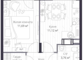 Продаю однокомнатную квартиру, 32.7 м2, Ленинградская область