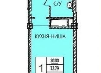 Продам квартиру студию, 34.3 м2, Красноярск