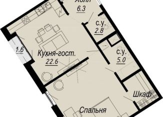 Продажа 1-комнатной квартиры, 67 м2, Санкт-Петербург, набережная реки Карповки, 27В, Петроградский район