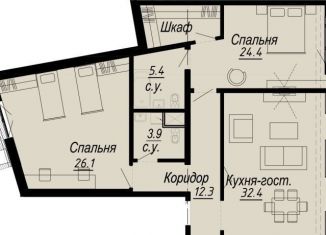 2-ком. квартира на продажу, 110.5 м2, Санкт-Петербург, набережная реки Карповки, 27В