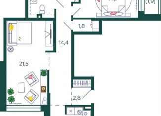 Продам 2-комнатную квартиру, 73.3 м2, Москва, набережная Марка Шагала, 11к1