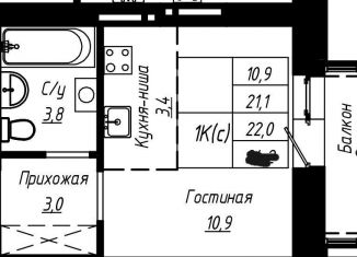 Квартира на продажу студия, 22 м2, Барнаул, улица Чернышевского, 207