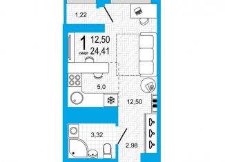 Продается квартира студия, 24.4 м2, Уфа, Дёмский район, Кустарёвская набережная, 23