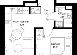 Продажа однокомнатной квартиры, 30.7 м2, Москва, станция Тушинская