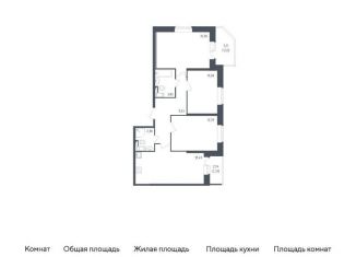 Продам трехкомнатную квартиру, 76.2 м2, Санкт-Петербург, жилой комплекс Живи в Рыбацком, 4, муниципальный округ Рыбацкое