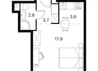 Продам 1-комнатную квартиру, 28 м2, Москва, метро Владыкино, Сигнальный проезд, 12