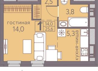 Продаю квартиру студию, 25.6 м2, Пермский край