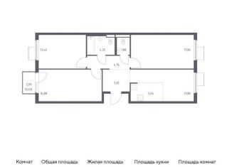 Продам 4-ком. квартиру, 81.6 м2, Ленинский городской округ, жилой комплекс Горки Парк, 8.2