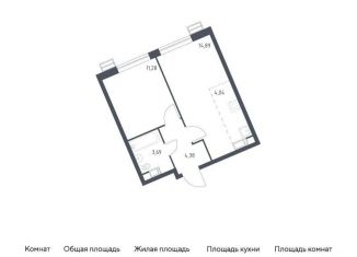 Однокомнатная квартира на продажу, 38.3 м2, Москва, жилой комплекс Квартал Румянцево, к1