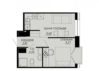 Продам 1-комнатную квартиру, 29.2 м2, Санкт-Петербург, метро Площадь Мужества