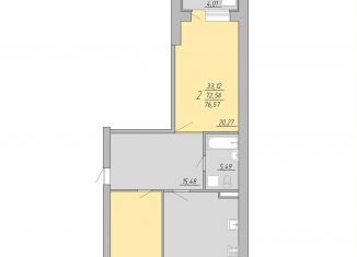 2-комнатная квартира на продажу, 76.6 м2, Тверская область