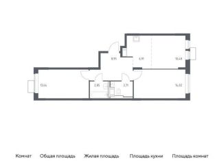 Продажа 2-комнатной квартиры, 59.6 м2, Московская область