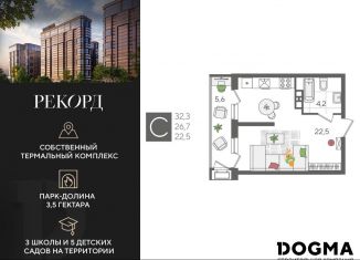 Квартира на продажу студия, 32.3 м2, Краснодар, микрорайон Черемушки