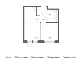 Продается однокомнатная квартира, 34.6 м2, Московская область