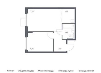 1-ком. квартира на продажу, 40.8 м2, Московская область