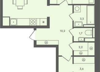 Продам 2-комнатную квартиру, 62.1 м2, Курганская область