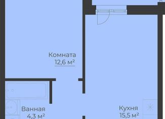 1-комнатная квартира на продажу, 40.7 м2, Рыбинск