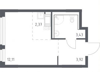 Квартира на продажу студия, 21.8 м2, Колпино