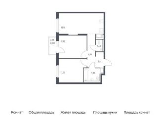 Продажа двухкомнатной квартиры, 53.5 м2, Виллозское городское поселение