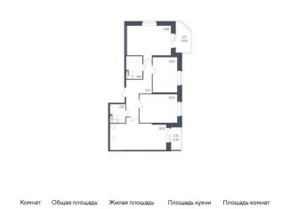 Продажа 3-комнатной квартиры, 75.5 м2, Санкт-Петербург, жилой комплекс Живи в Рыбацком, 5