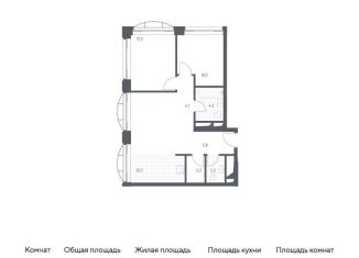 1-комнатная квартира на продажу, 59.3 м2, Москва, жилой комплекс Новоданиловская 8, к3, Донской район