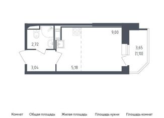 Квартира на продажу студия, 21 м2, Санкт-Петербург, жилой комплекс Живи в Рыбацком, 5, метро Рыбацкое