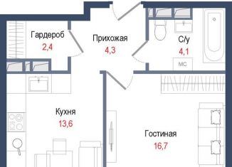 Продажа 1-ком. квартиры, 41.1 м2, Королёв