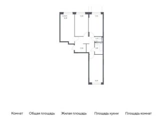 Продам 3-комнатную квартиру, 78 м2, Москва, жилой комплекс Остафьево, к12.1
