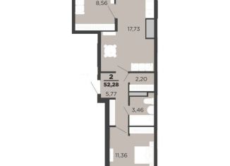 Продаю 2-ком. квартиру, 52.3 м2, Рязанская область, улица Александра Полина