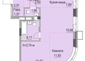 Продажа квартиры студии, 61.9 м2, Ижевск, улица Карла Маркса, 259, ЖК Республика